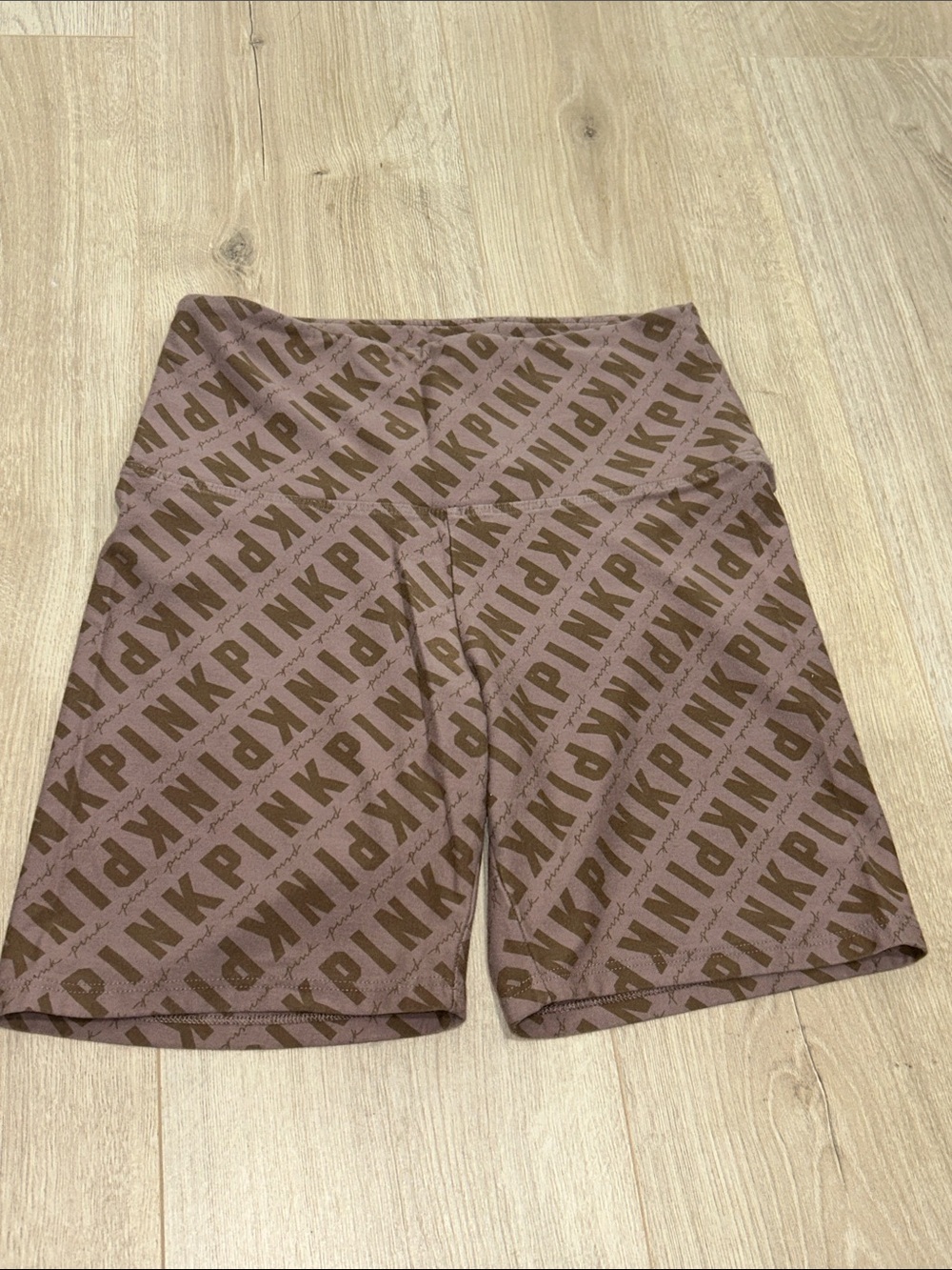 PINK Victoria's Secret Brown Logo Bike Shorts